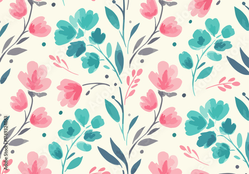 Floral pattern made of meadow flowers isolated on white background. Flat lay. Top view.