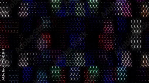 beautiful video colorful abstract bright light energy 4K of smooth lines waves glittering light effect on black background	