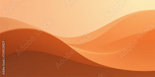 Abstract flowing waves of warm orange and brown hues creating a smooth gradient background with a sense of depth and movement