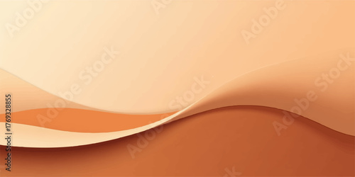 Softly flowing abstract background with gentle curves and warm gradient of peach and orange tones