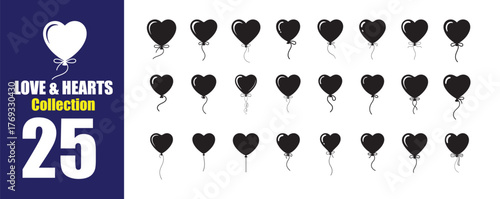 Black Heart Balloons Collection