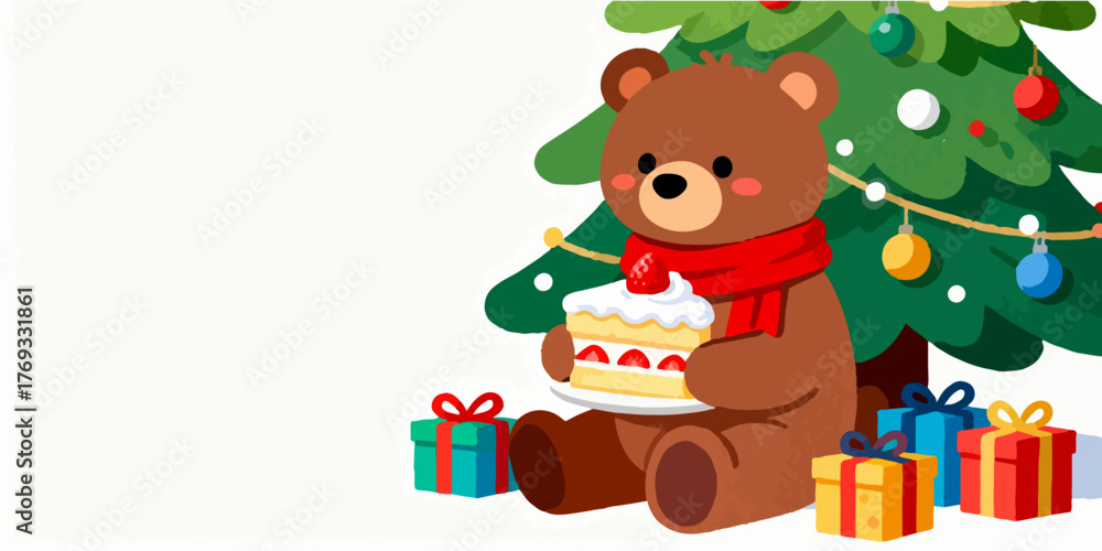 Naklejka premium Christmas Festival Background Image