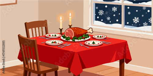 Christmas Festival Background Image