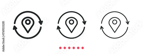 Navigation icon. Thin line icon vector