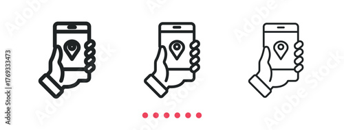 Navigation icon. Thin line icon vector