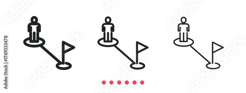 Navigation icon. Thin line icon vector