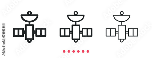 Satellite icon. Thin line icon vector