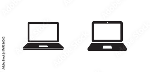 Laptop vector icons, monitor screen flat icon,  laptop isolated flat icon, Vector illustration EPS 10.