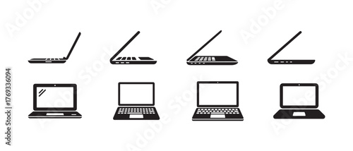 Laptop icon, simple black style symbol sign, digital laptop icon Vector illustration EPS 10.