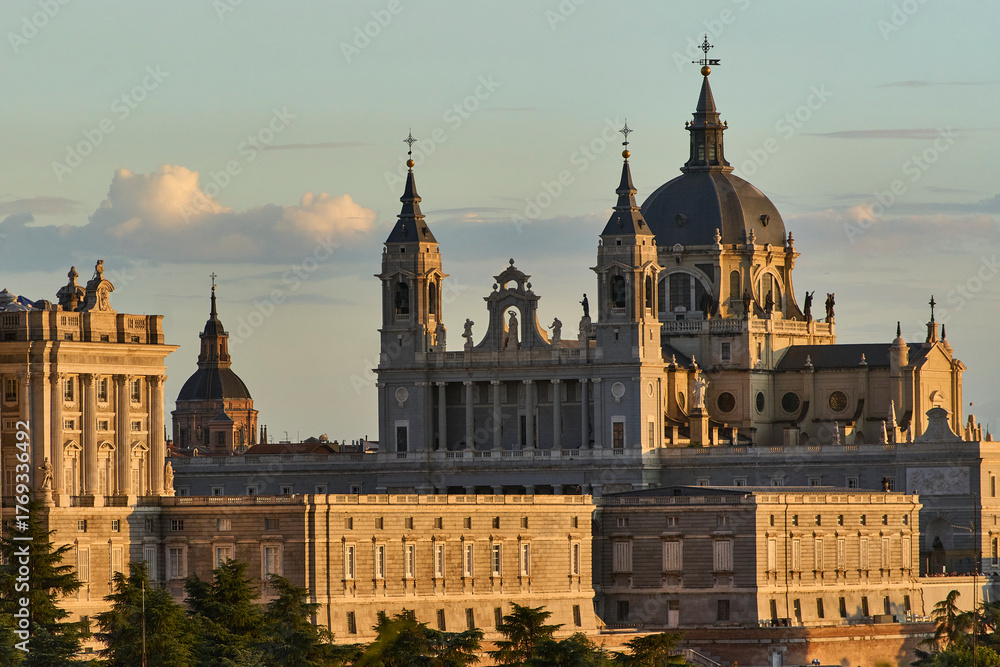 Fototapeta premium Almudena Cathedral in Madrid, Spain