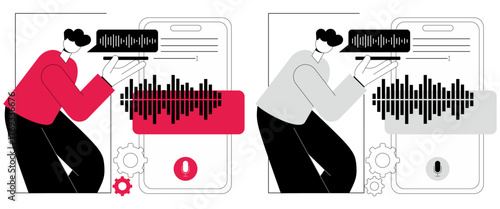 Audio Editing, Sound Engineering, or Podcast Production Concept 