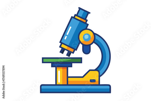 microscope vector in white background