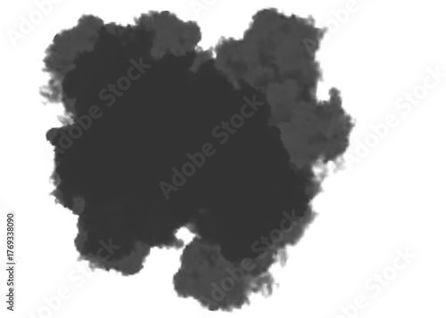 Abstract Dark Shape on Black Background Simple Graphic Silhouette Design