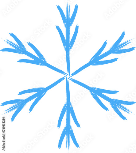 Snowflake Icons Crayon Chalk Drawing Vector Set. Christmas hand drawn snowflakes set for holiday greeting cards