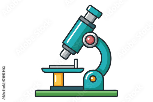 microscope vector in white background