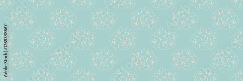 Elegant pastel blue seamless pattern with delicate white floral motifs. Perfect for textile design, wallpaper, website backgrounds, or any project needing a subtle, sophisticated touch.