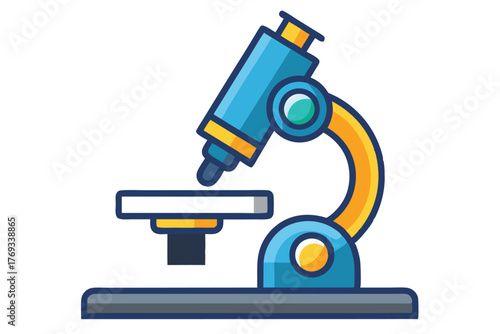 microscope vector in white background