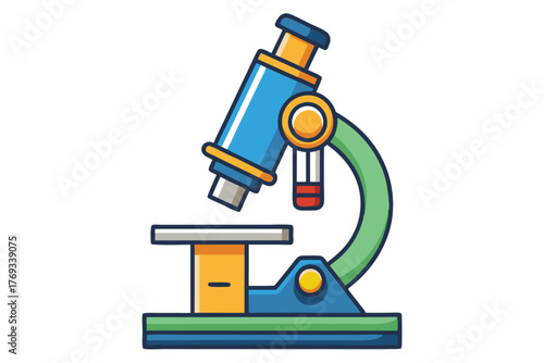 microscope vector in white background