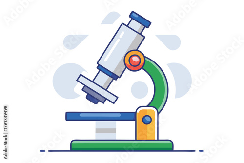 microscope vector in white background