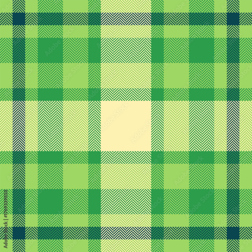 Popular textile background seamless, collage plaid vector fabric. Ethnic pattern texture tartan check in green and light colors.