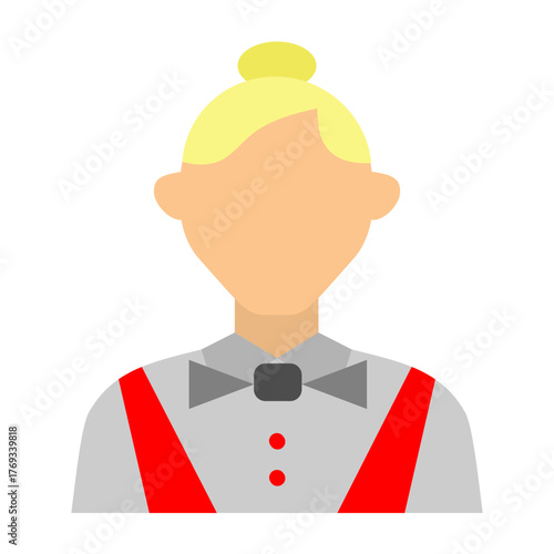 Waitress Vector Flat Icon Design
