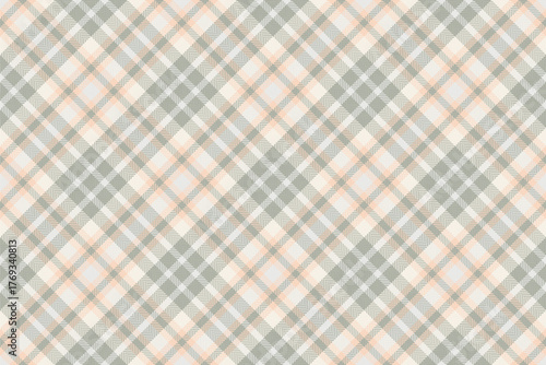 Elegant plaid pattern with soft hues. A versatile textile background for designs requiring a subtle, sophisticated, and timeless aesthetic. Texture for fashion, crafts,  web.