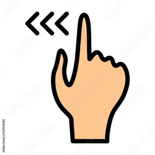 Drag Gesture Vector Filled Icon Design