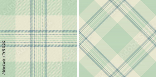 Seamless texture fabric of vector plaid background with a tartan pattern textile check. Set in pastel colors of symmetry tissue designs.