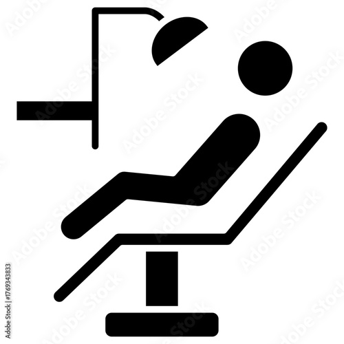 Dental Chair Glyph Icon