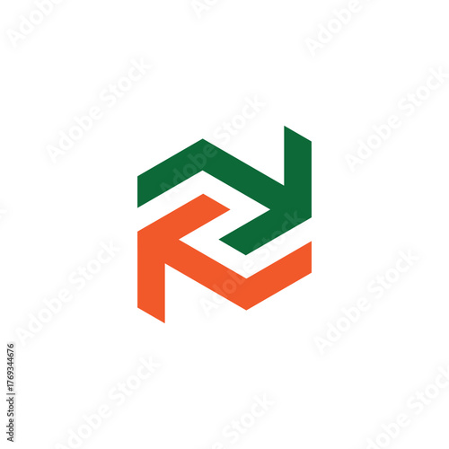exchange rotation two arrow colorful logo vector