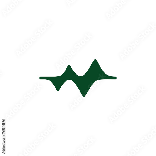 green mountain vibration symbol logo vector
