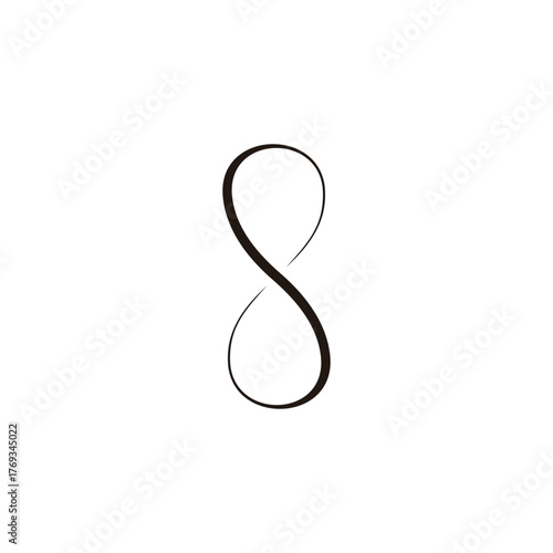 letter s simple 3d curves smooth simple logo vector