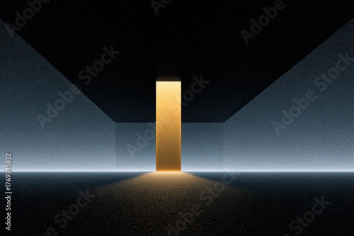 A Majestic Golden Tower Illuminates a Dark Space: Precision in Design Beyond Compare