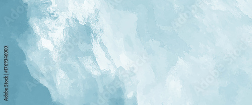 Bright painted sky blue watercolor background. Watercolor sky background pastel blue clouds. beautiful blue and white texture background.  Soft subtle gradient, soft focus , sky, gradient.  