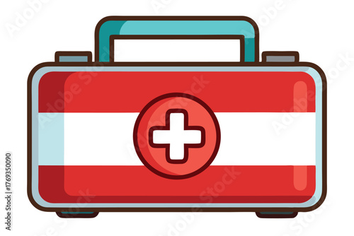 frist aid box on white background