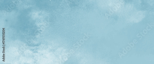 Bright painted sky blue watercolor background. Watercolor sky background pastel blue clouds. beautiful blue and white texture background.  Soft subtle gradient, soft focus , sky, gradient.  