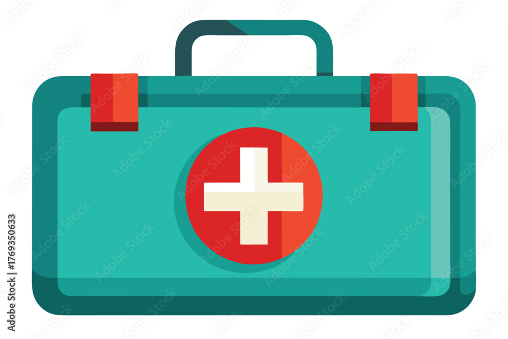 Obraz premium frist aid box on white background