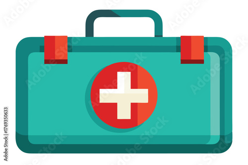frist aid box on white background
