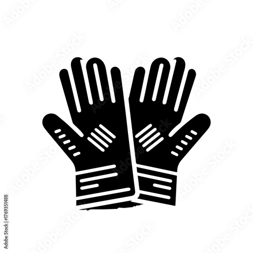 Mechanic Work Gloves Vector Illustration
