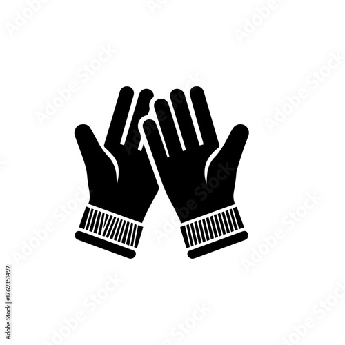 Ski Snow Gloves Vector Illustration
