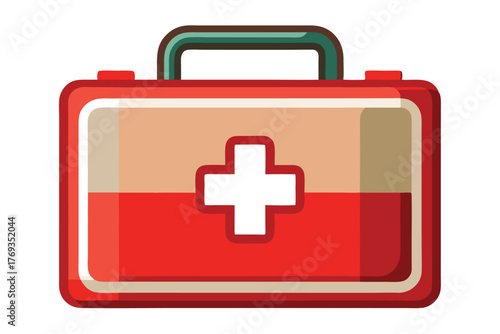 frist aid box on white background