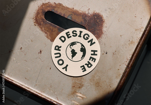 Mockup Of Customizable Round Drinks Coaster