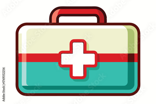 frist aid box on white background