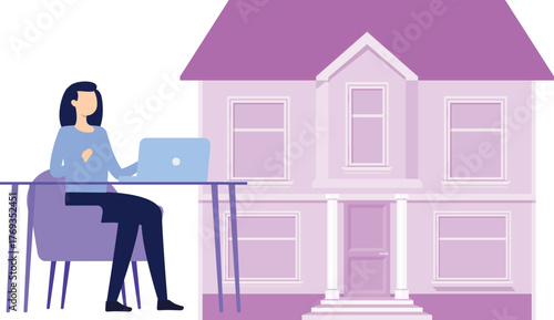 The girl is looking house