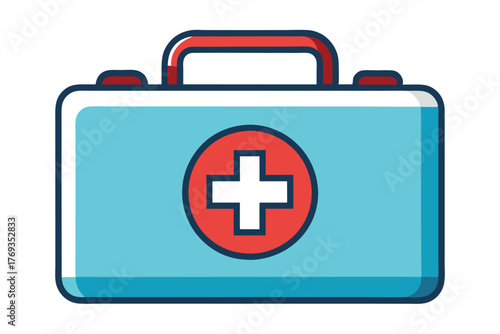 frist aid box on white background