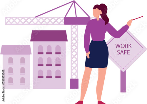 The girl is talking about contraction work