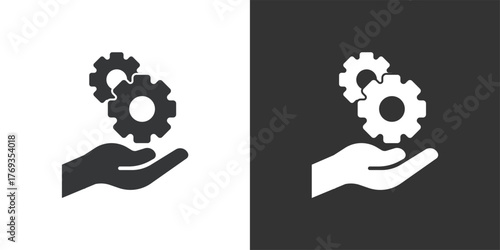Technical Solutions icon. Solid glyph series icon