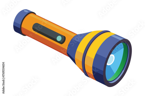 flashlight on white background