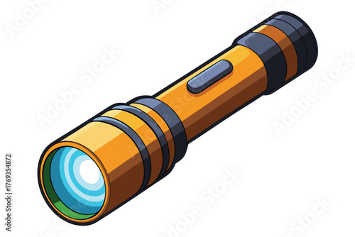 flashlight on white background