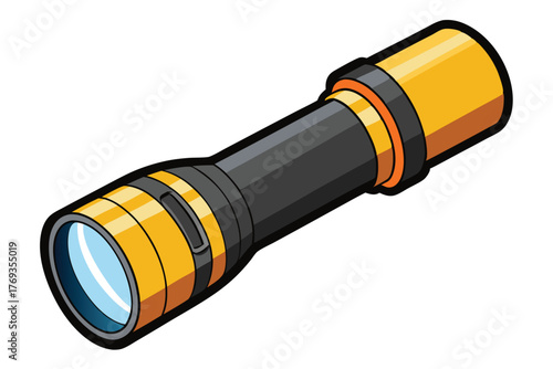 flashlight on white background